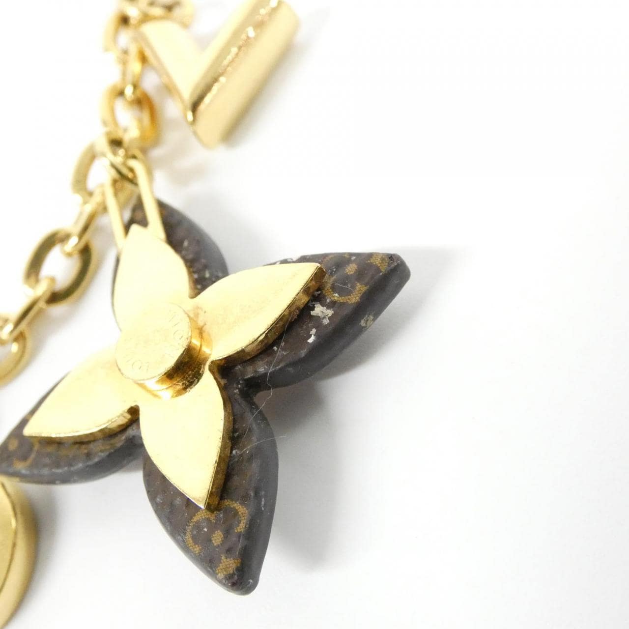 ルイヴィトン バッグチャーム チェーン ブルーミング フラワー M01414 キーリング