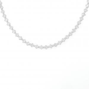 PT900/K18WG ダイヤモンド ネックレス 9.71CT