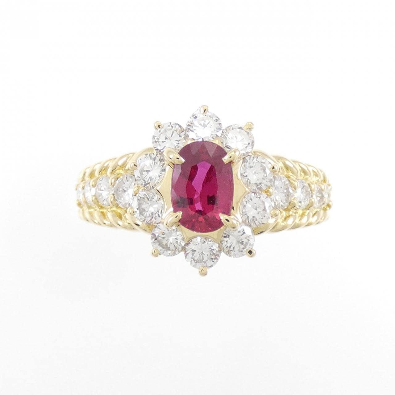 K18YG ruby ring 0.54CT