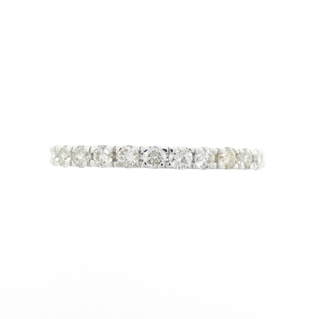 K18WG ハーフエタニティ ダイヤモンド リング 0.49CT