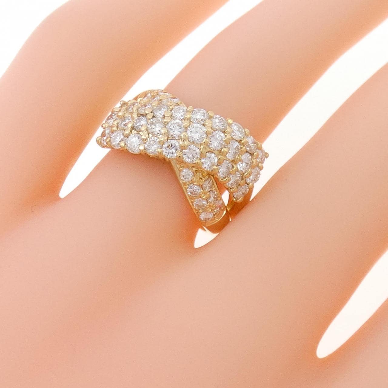 K18YG ダイヤモンド リング 1.55CT