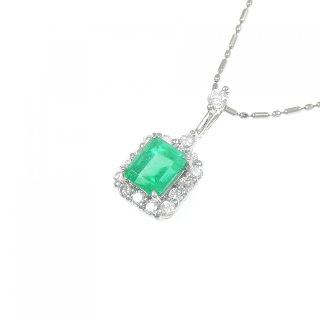 PT900/PT850 エメラルド ネックレス 0.80CT