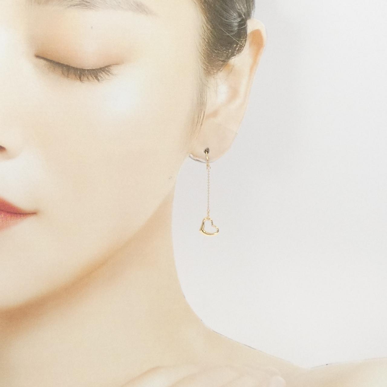 【新品】K18YG ハート ピアス