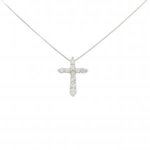 PT/PT850 クロス ダイヤモンド ネックレス 0.50CT