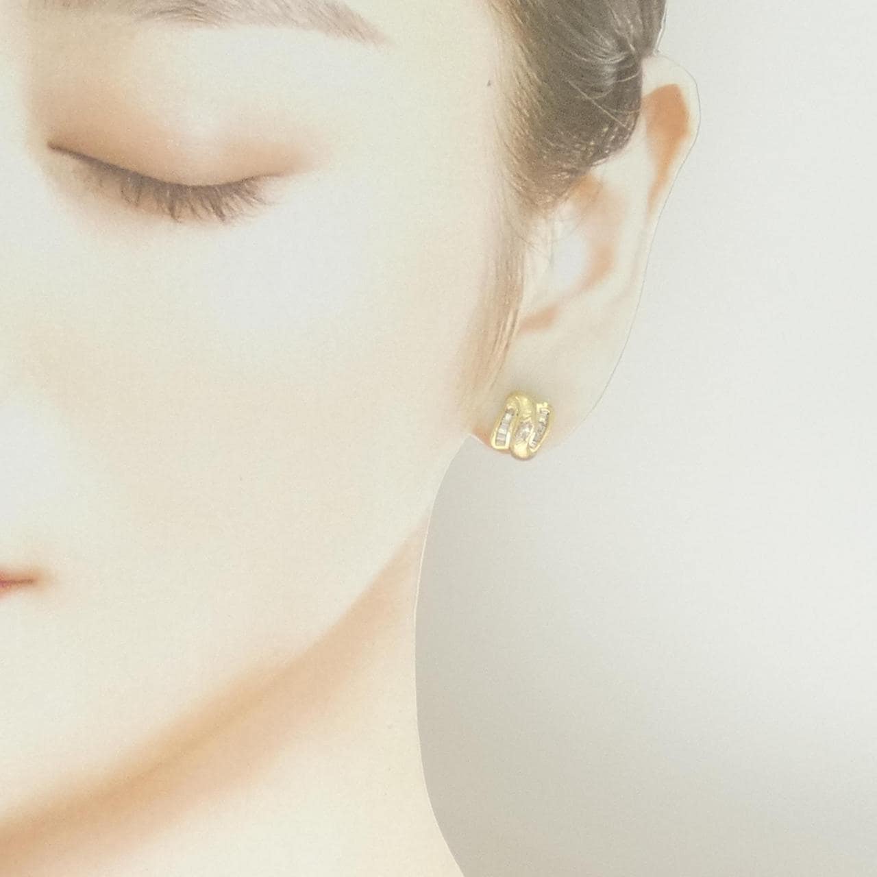 K18YG ダイヤモンド ピアス 0.42CT