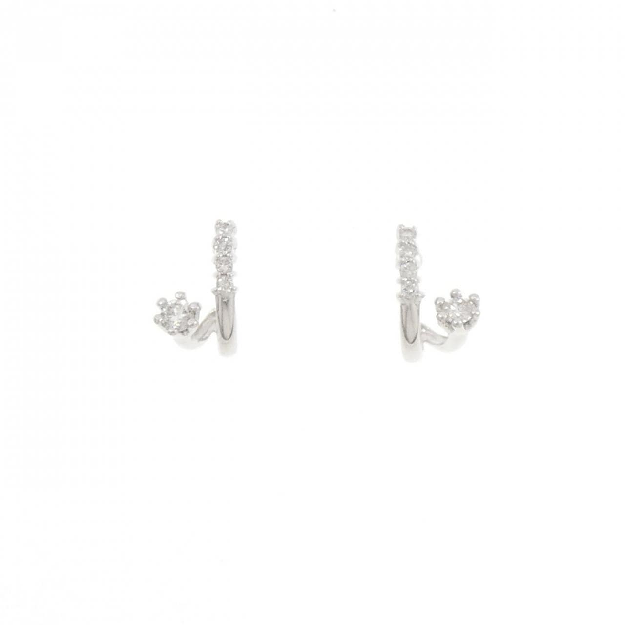 K18WG ダイヤモンド ピアス 0.21CT