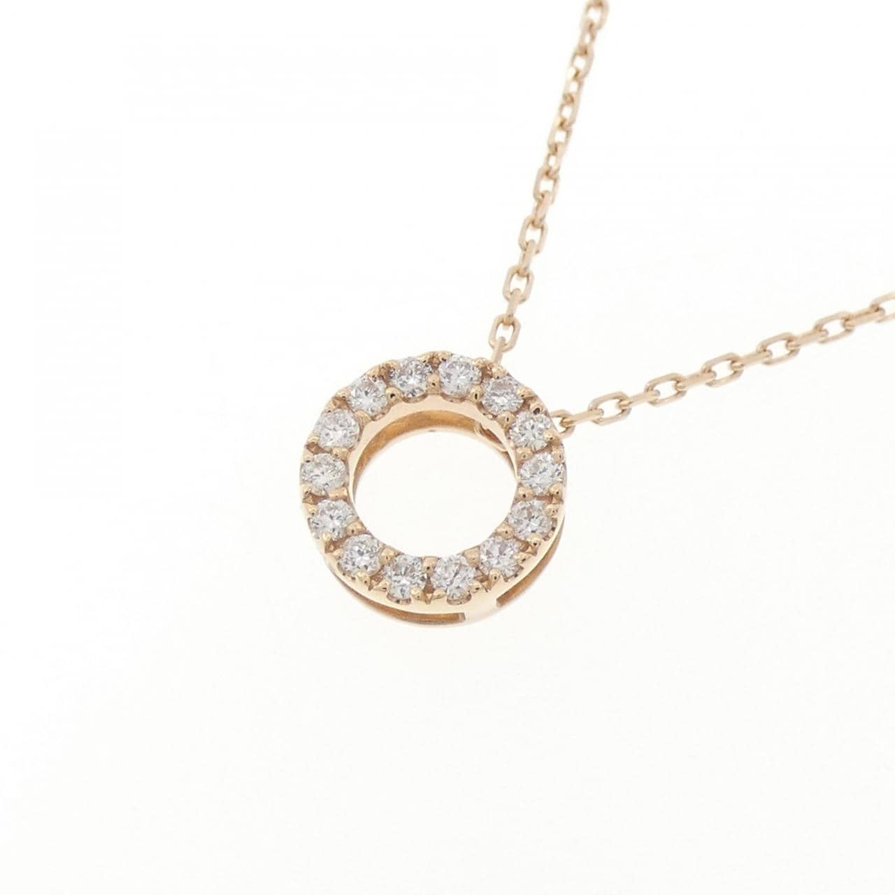 K18PG ダイヤモンド ネックレス 0.12CT