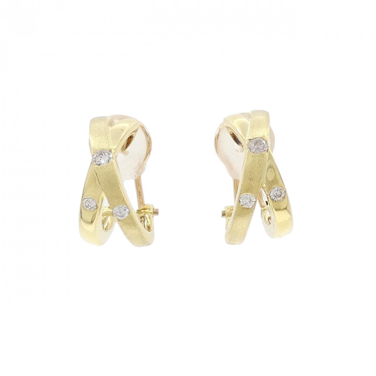 K18YG钻石耳环/耳夹0.20CT