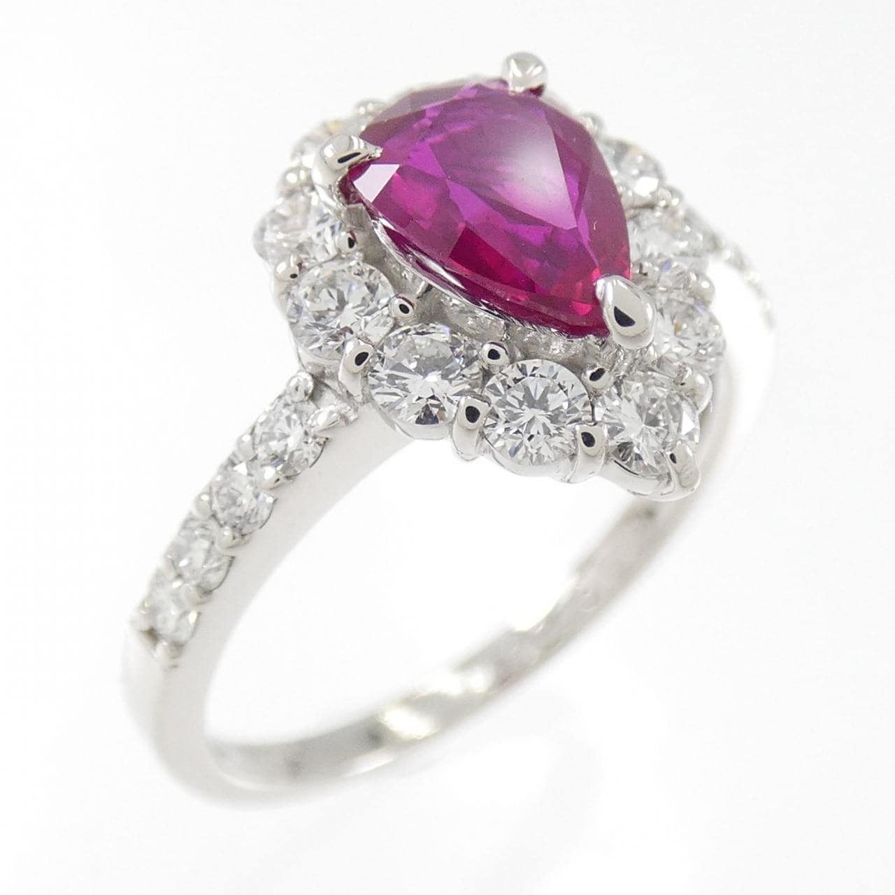 pt900 ビルマ産ルビー1.06ct ダイヤモンド0.21ct 指輪 pt900 ビルマ産ルビー1.06ct ダイヤモンド0.21ct 指輪