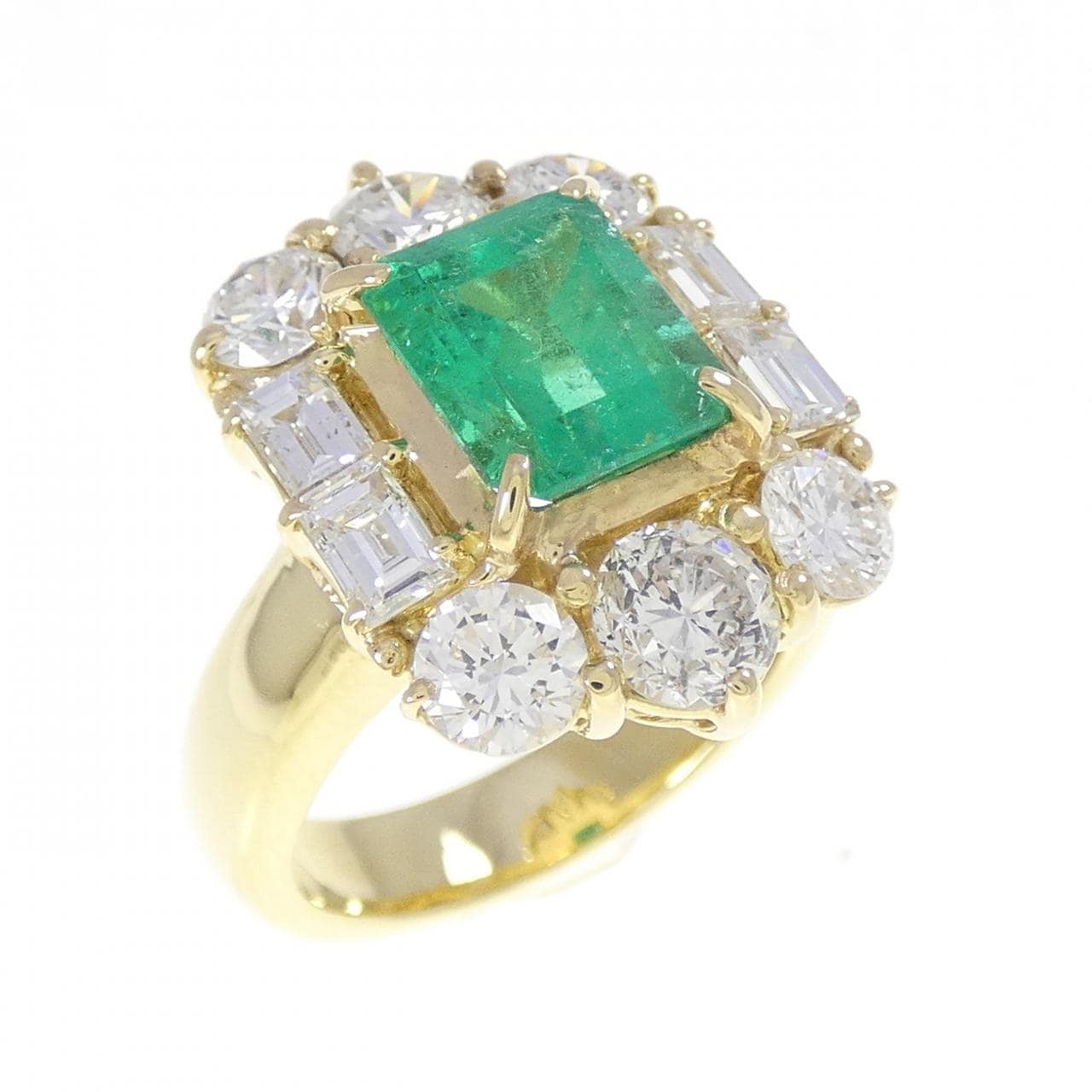 K18YG エメラルド リング 1.92CT