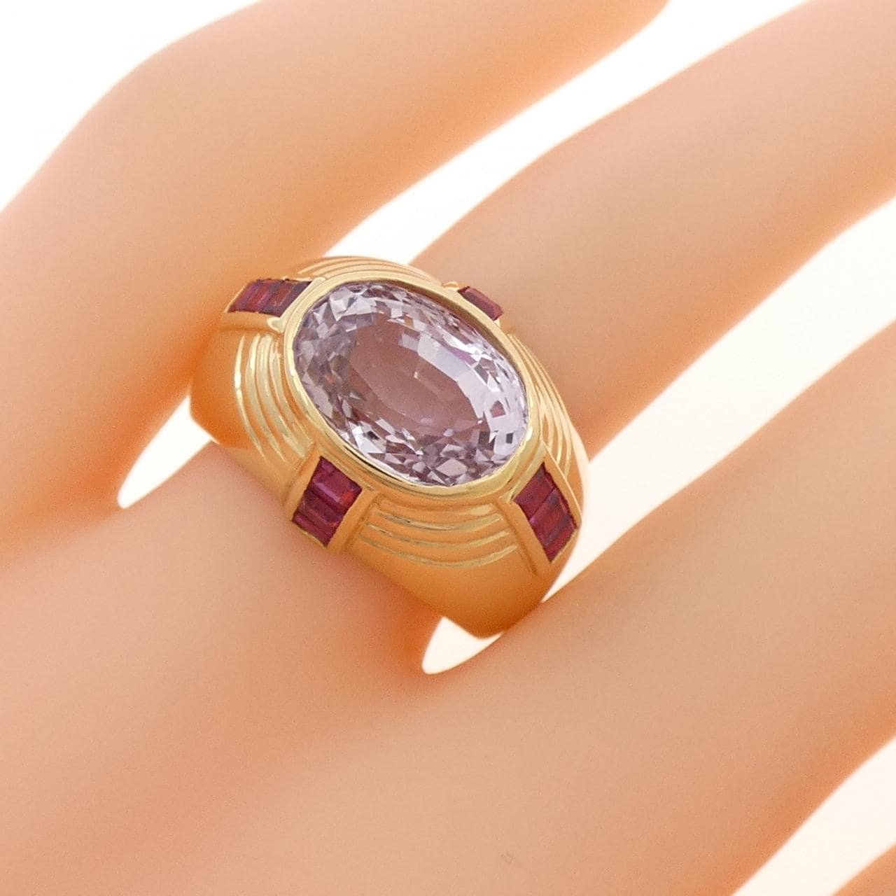K18YG サファイヤ リング 5.83CT