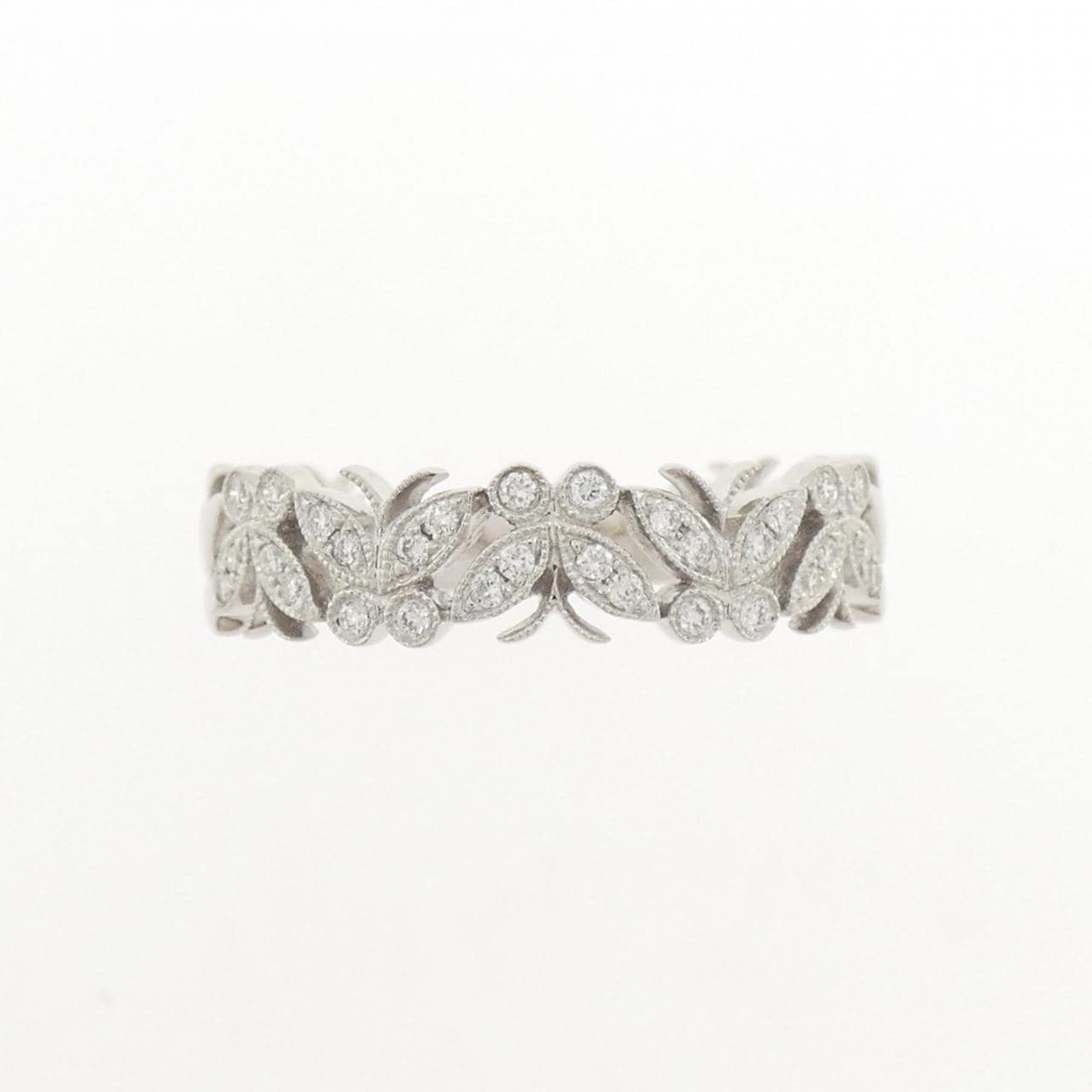 18KWG バタフライ ダイヤモンド リング 0.15CT
