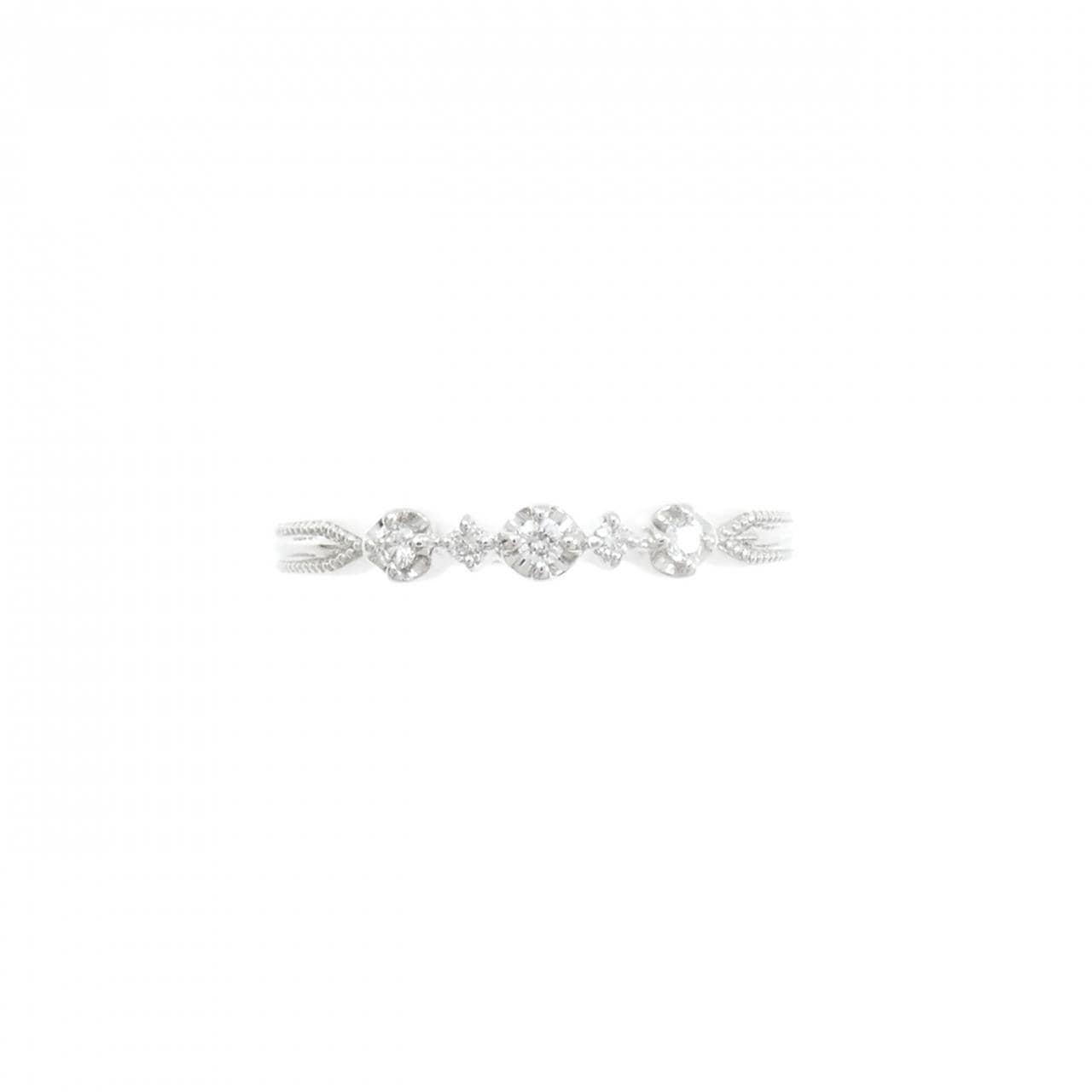 PT950 ダイヤモンド ピンキー リング 0.04CT