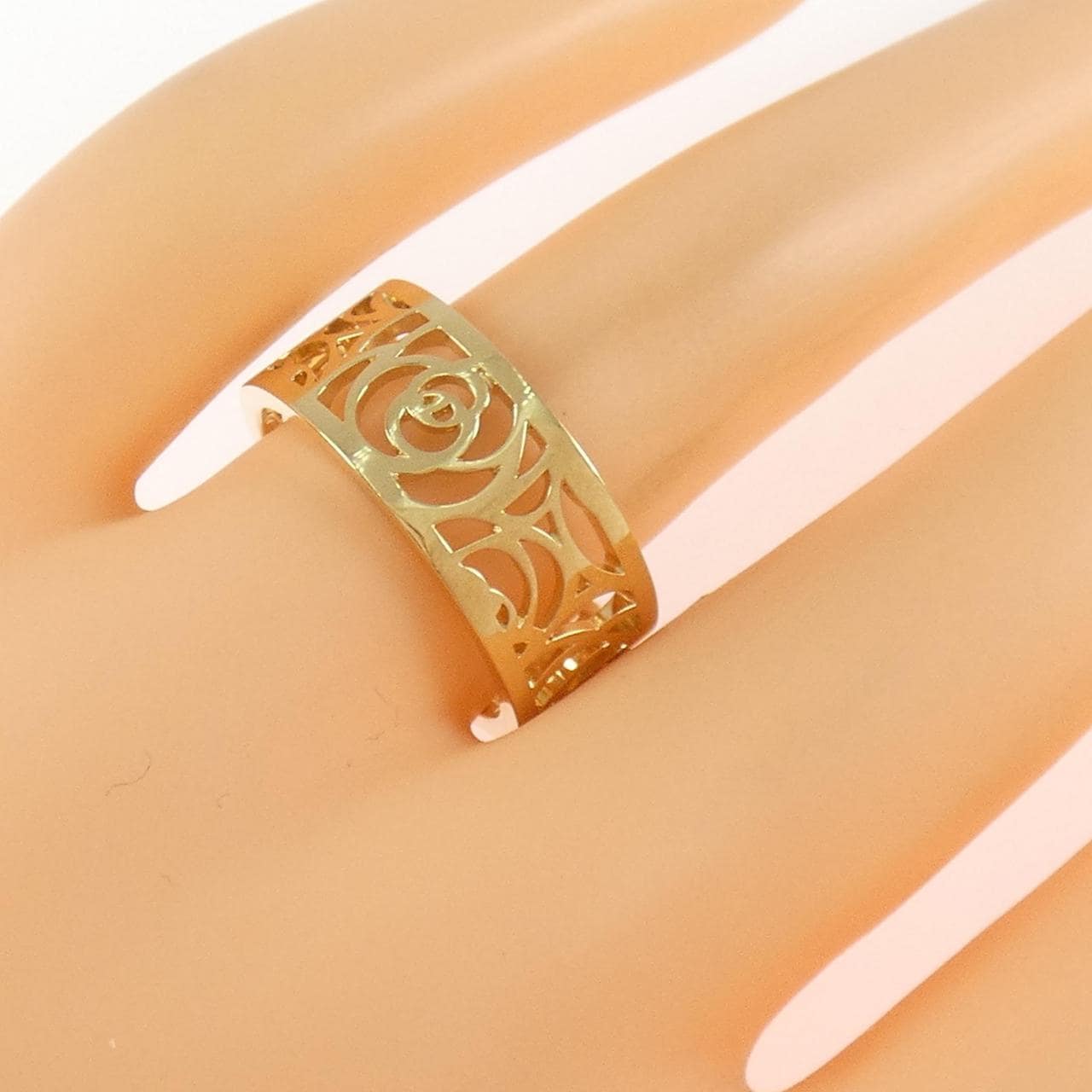 シャネル カメリア ミディアム リング