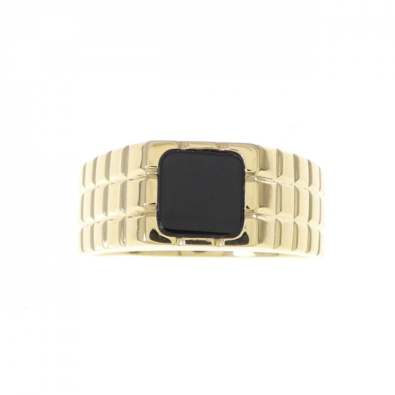 【新品】K18YG オニキス リング