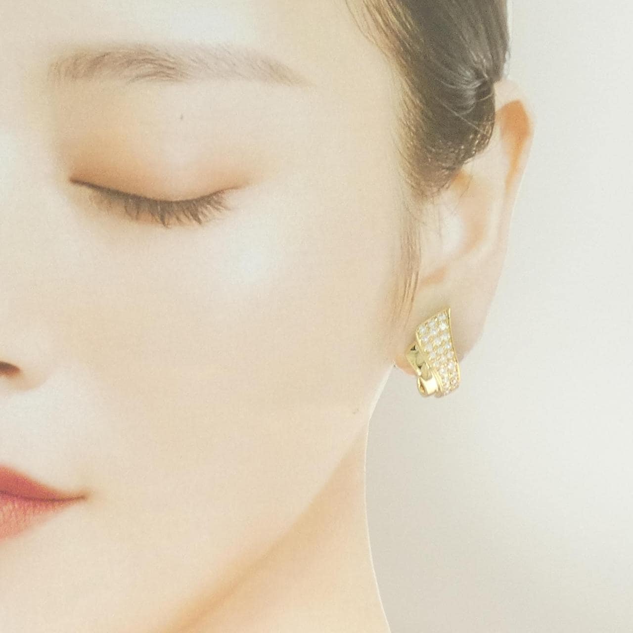 K18YG ダイヤモンド ピアス 0.93CT