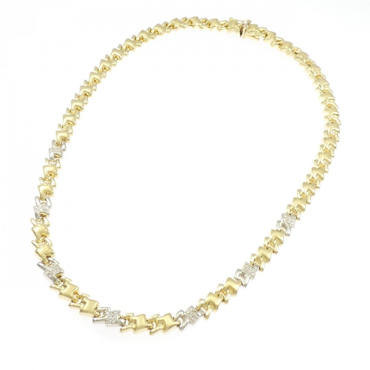 750YG/750WG ダイヤモンド ネックレス 0.31CT