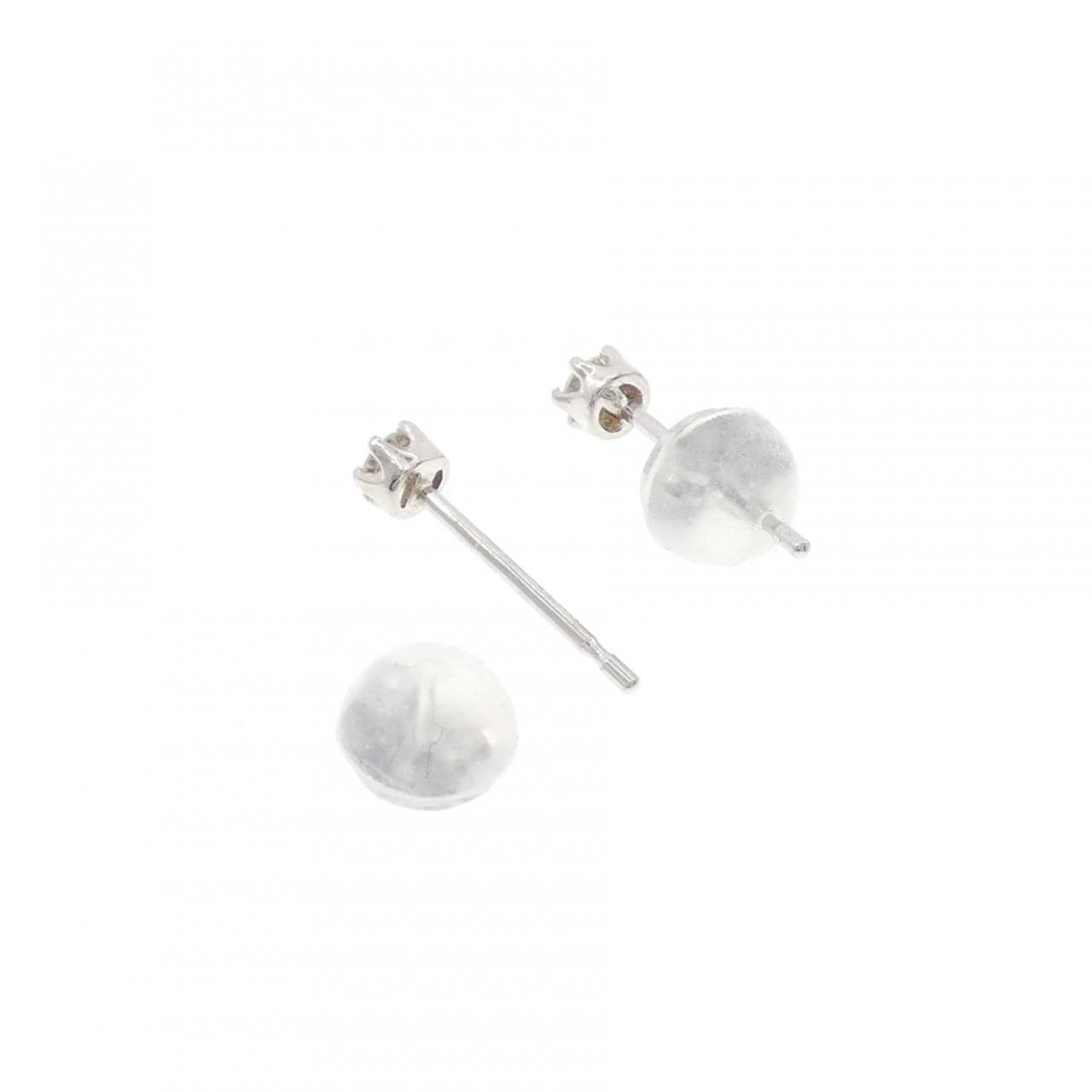 PT900 ソリティア ダイヤモンド ピアス 0.10CT