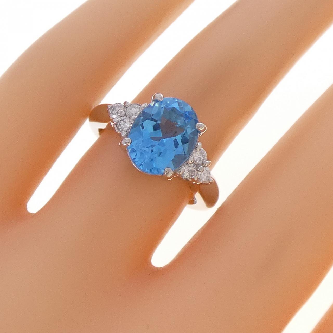 PT900 ブルートパーズ リング 3.11CT