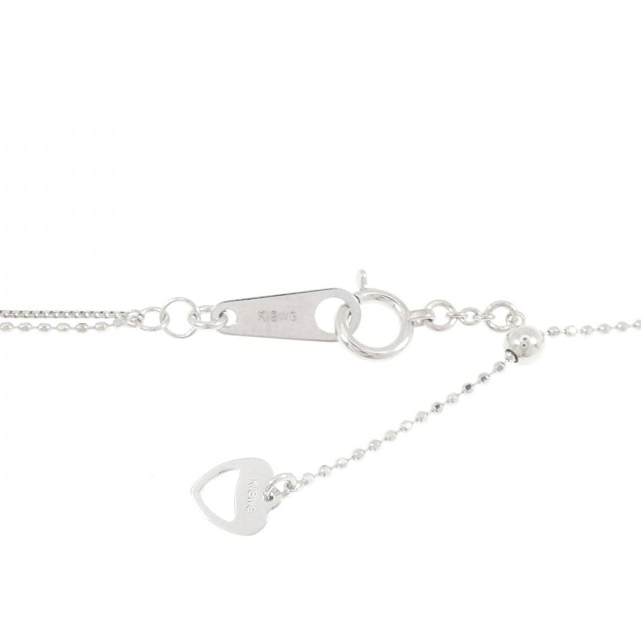 K18WG ダイヤモンド ネックレス 0.15CT