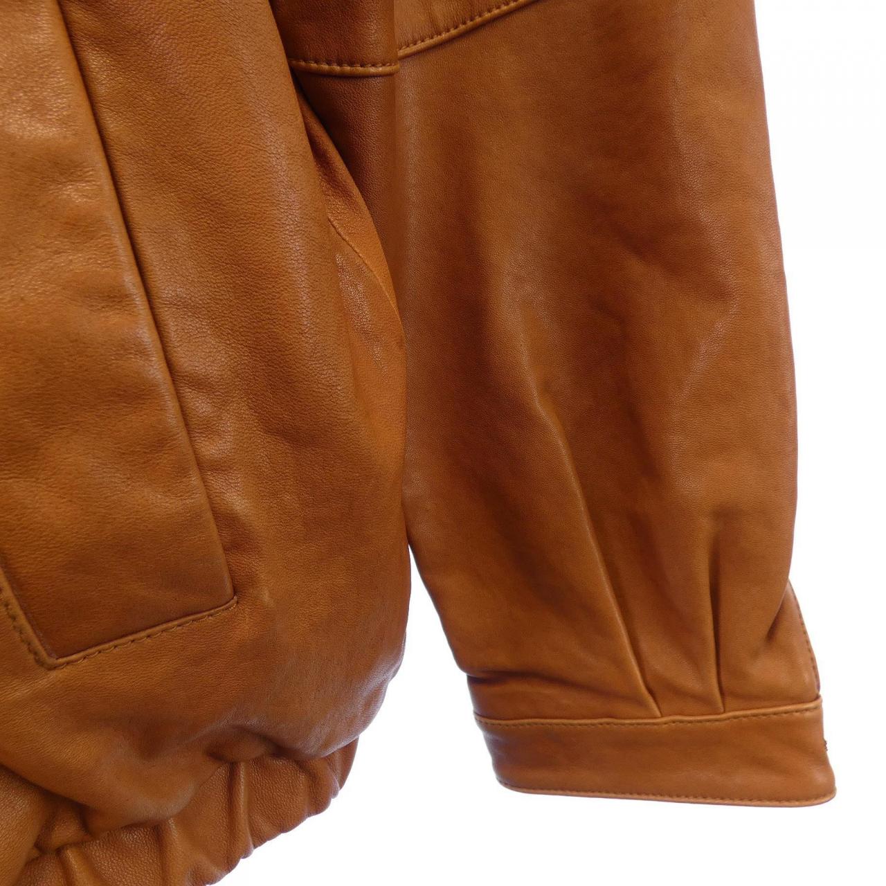 MIU MIU Miu 標誌 MPV895 SOOO 1420 皮夾克