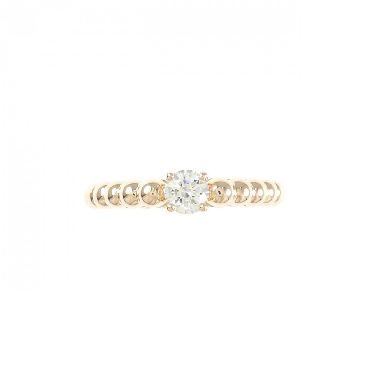 ヴァンクリーフ&アーペル ペルレ ソリティア リング 0.31CT E VVS2 EXT