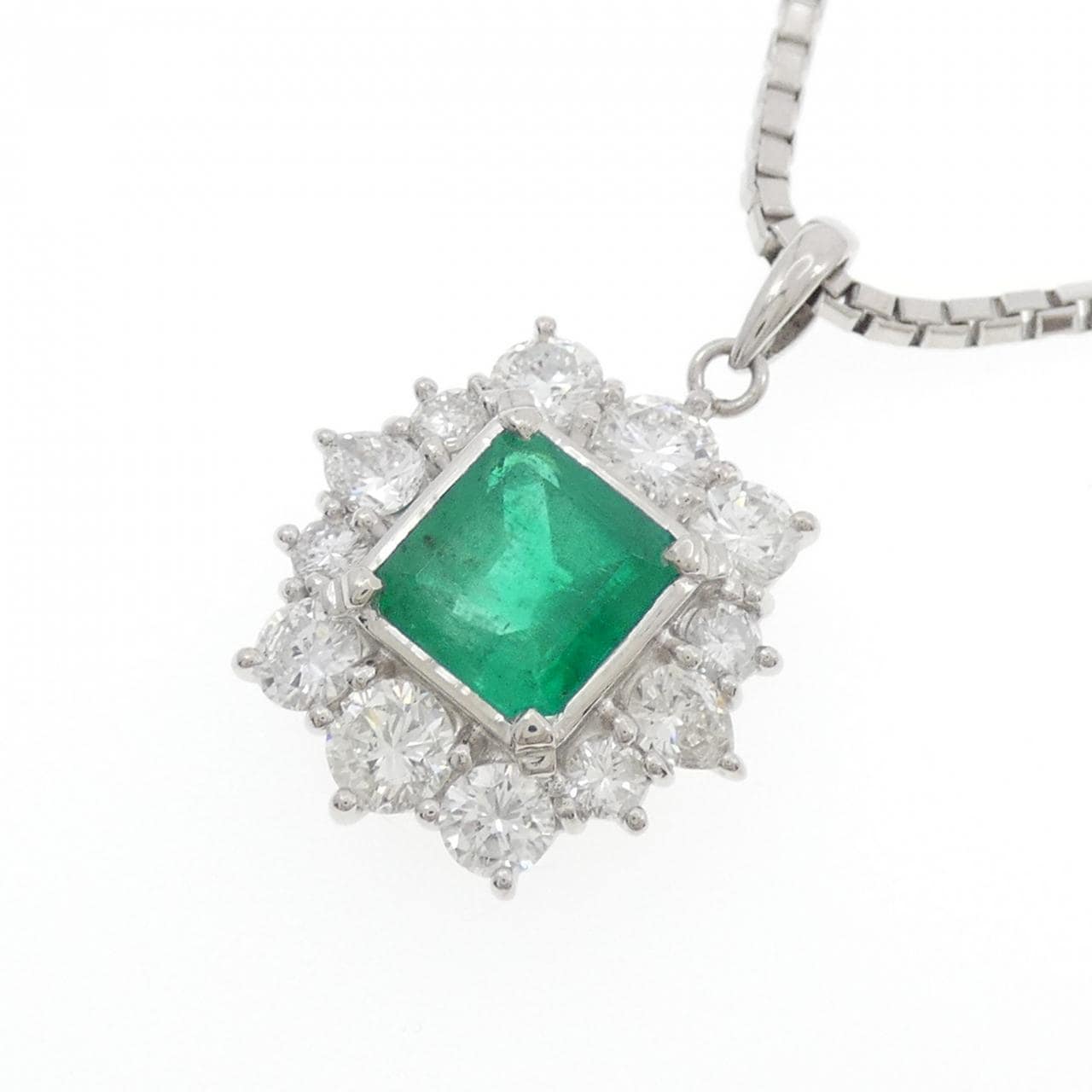 PT900/PT850 エメラルド ネックレス 2.40CT コロンビア産