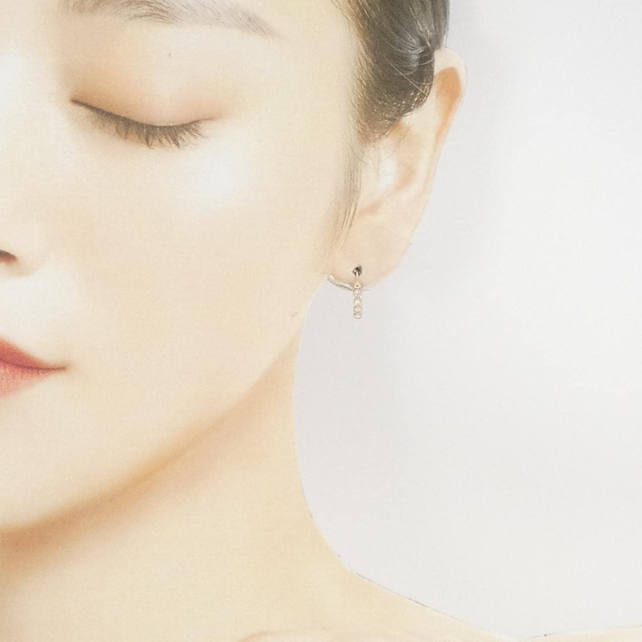 K18PG ダイヤモンド ピアス 0.150CT