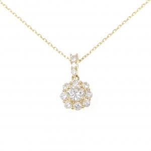 K18YG フラワー ダイヤモンド ネックレス 0.50CT