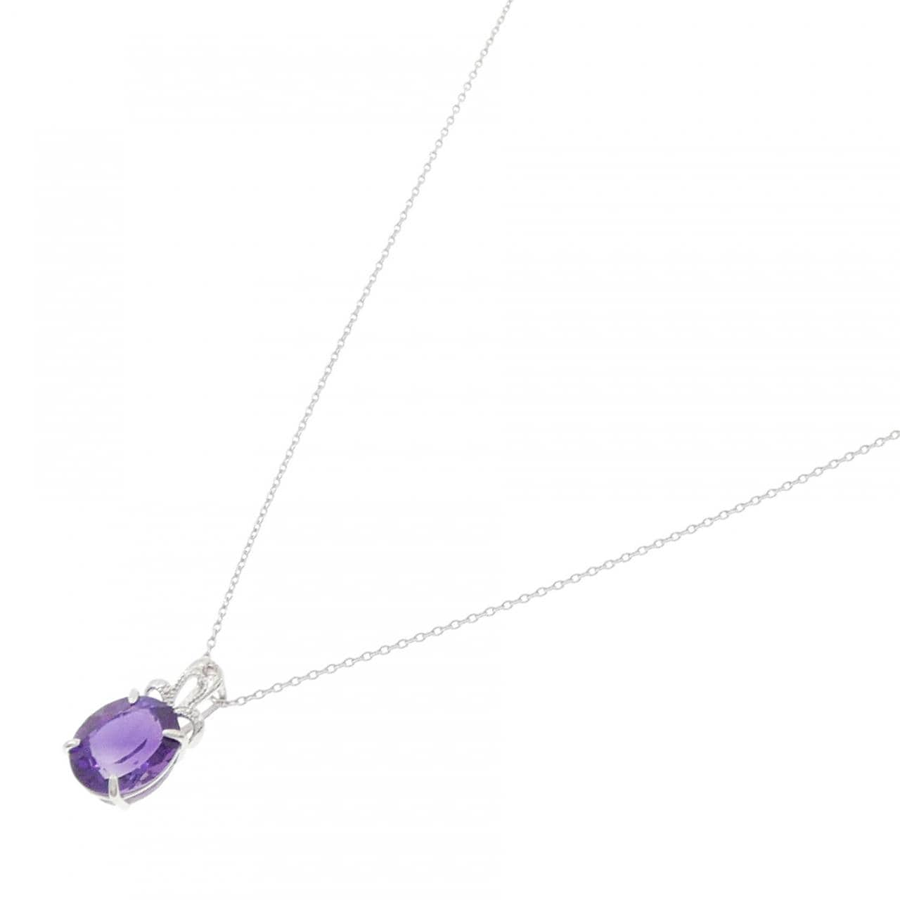 K18WG アメジスト ネックレス 2.29CT