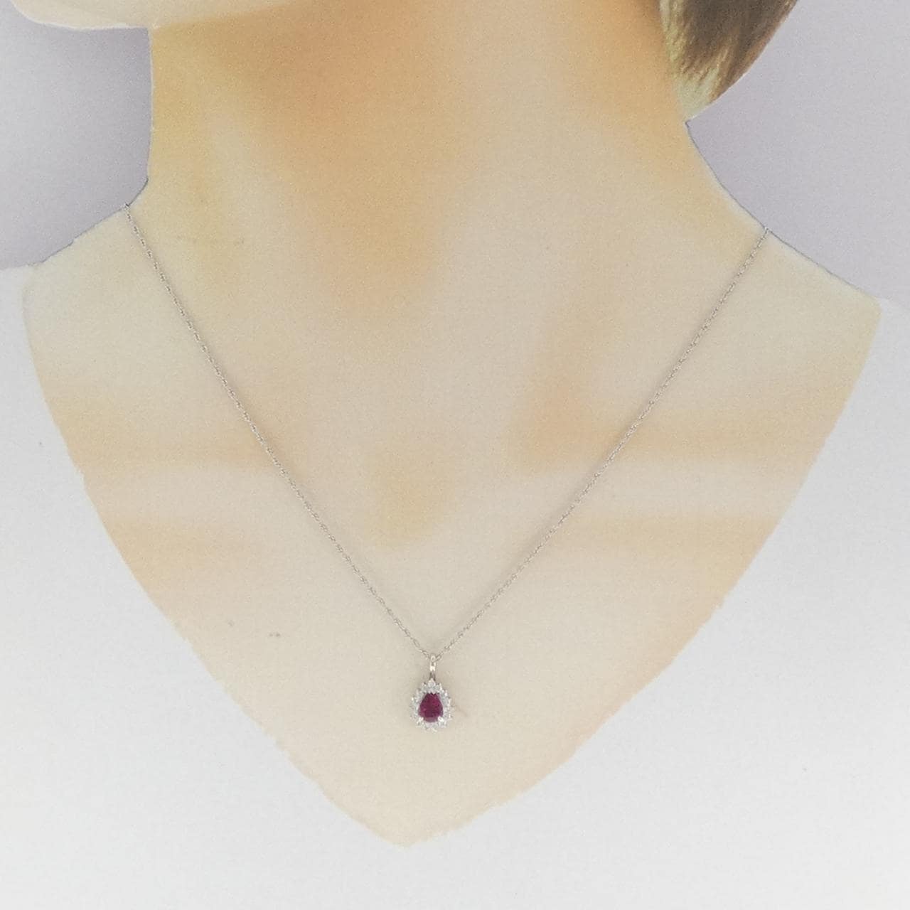 PT900/PT850 ルビー ネックレス 0.60CT