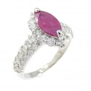 PT900 ルビー リング 1.09CT