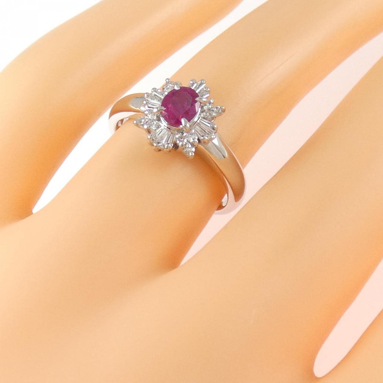PT900 ルビー リング 0.46CT