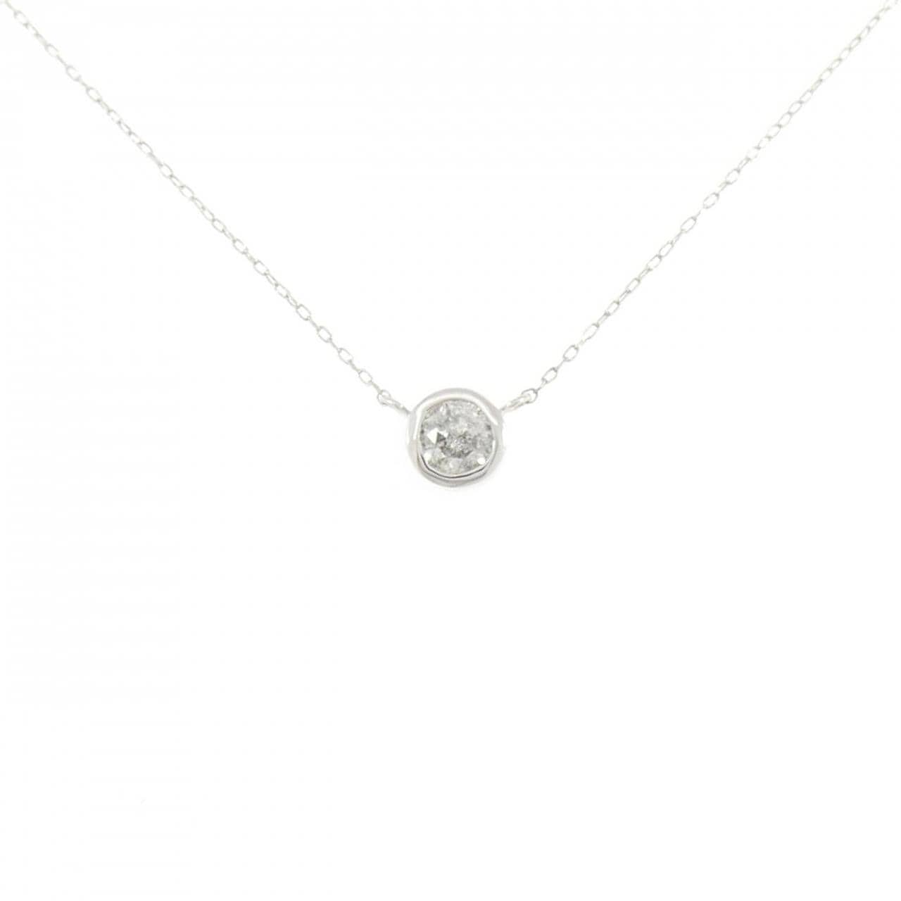 K18WG ダイヤモンド ネックレス 0.3CT
