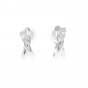 K18WG ダイヤモンド イヤリング 0.06CT