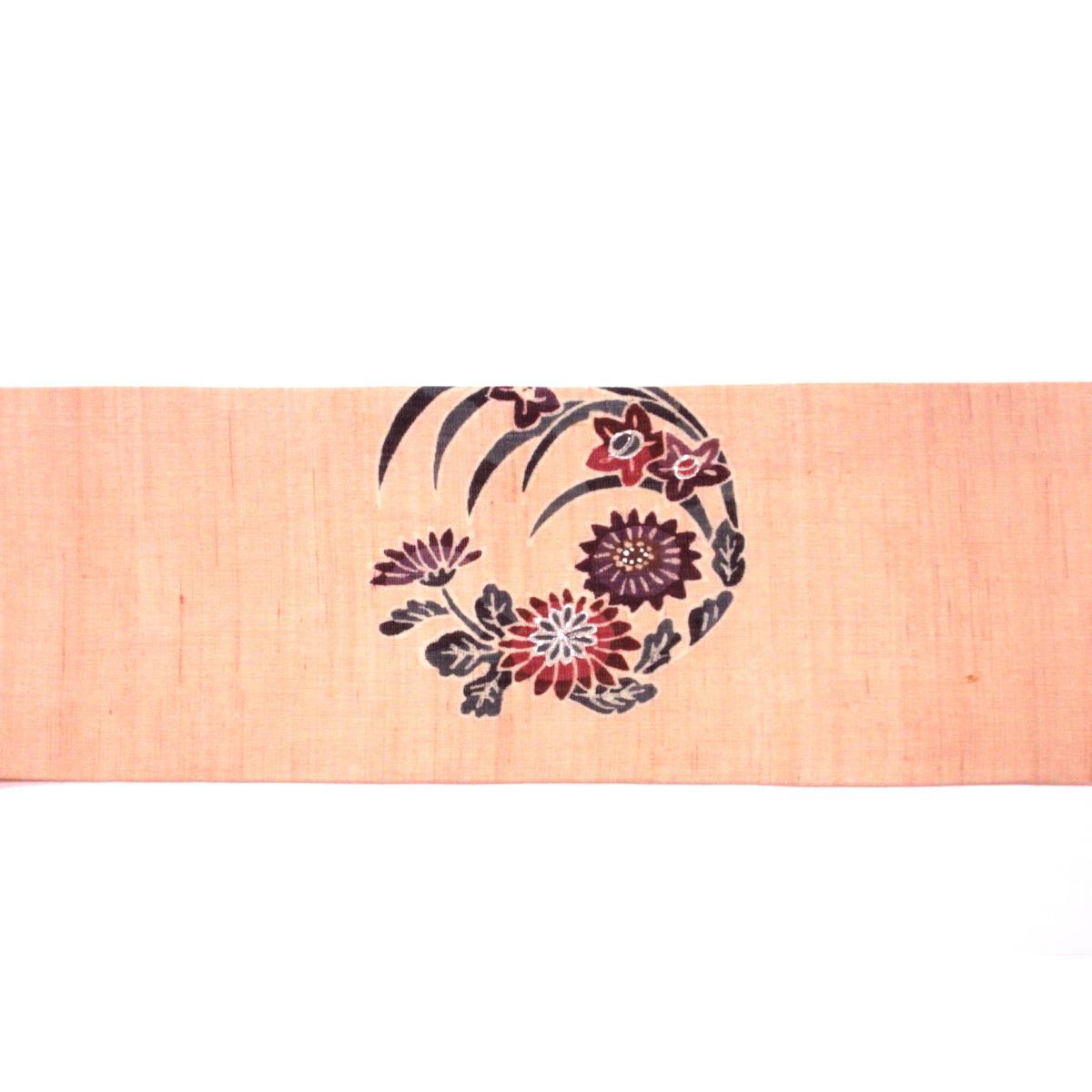 Summer Nagoya Obi with Yuzen Silver Finish