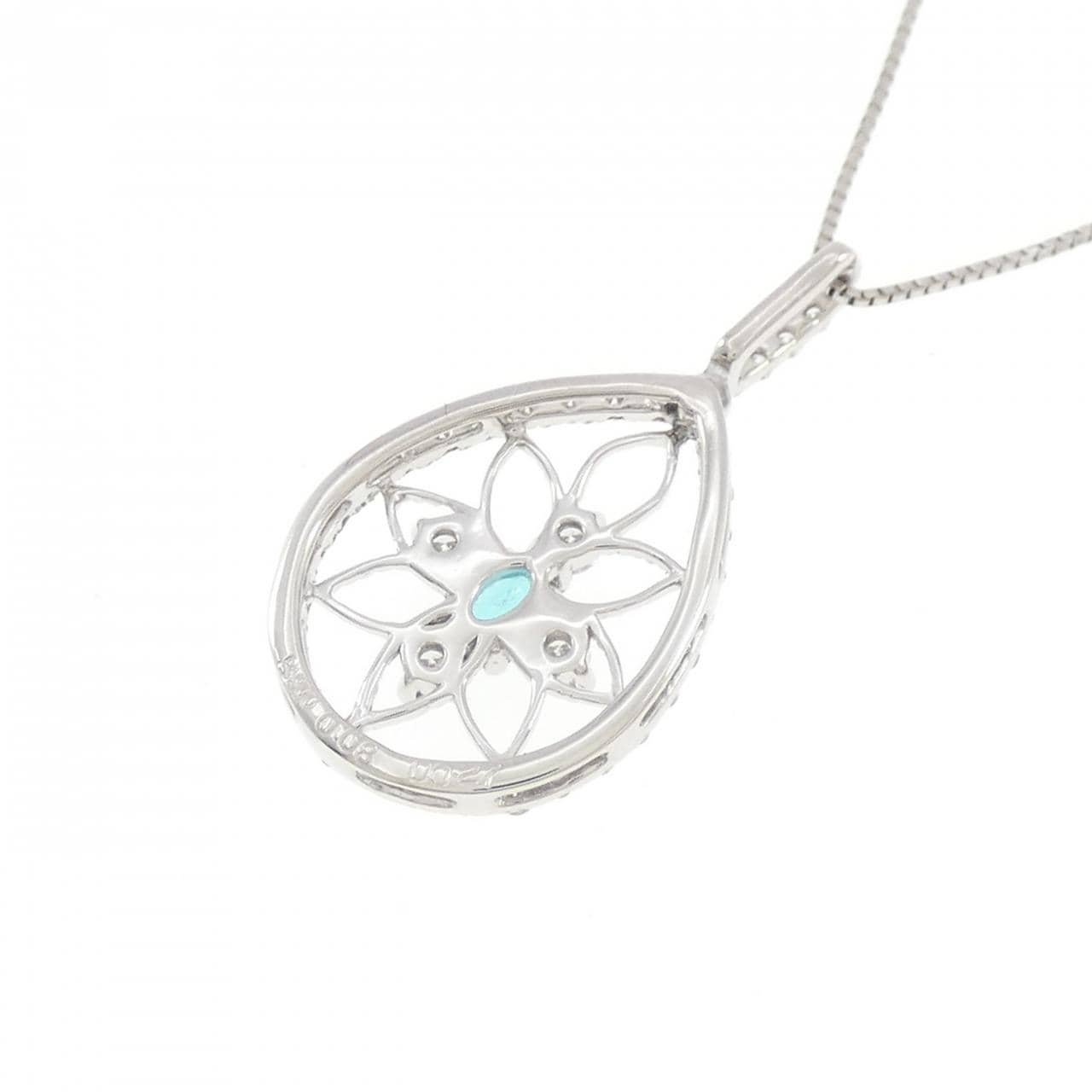 PT900/PT850 パライバトルマリン ネックレス 0.08CT