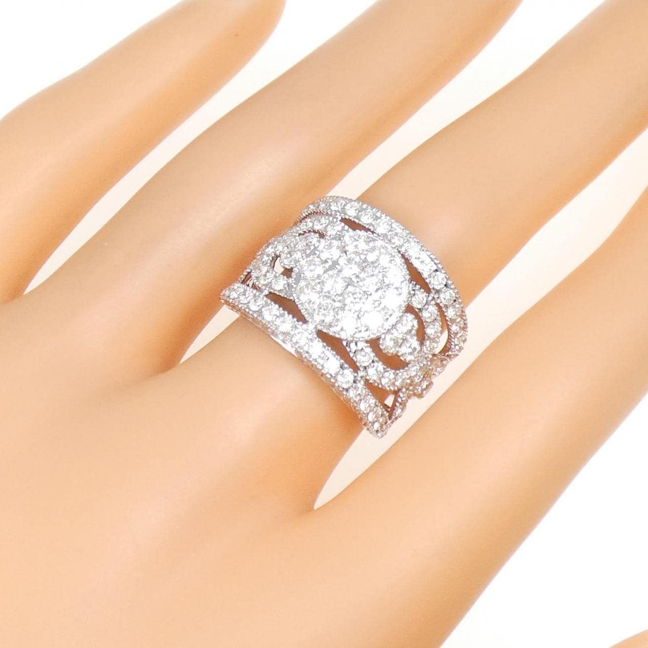 750WG ダイヤモンド リング 2.00CT