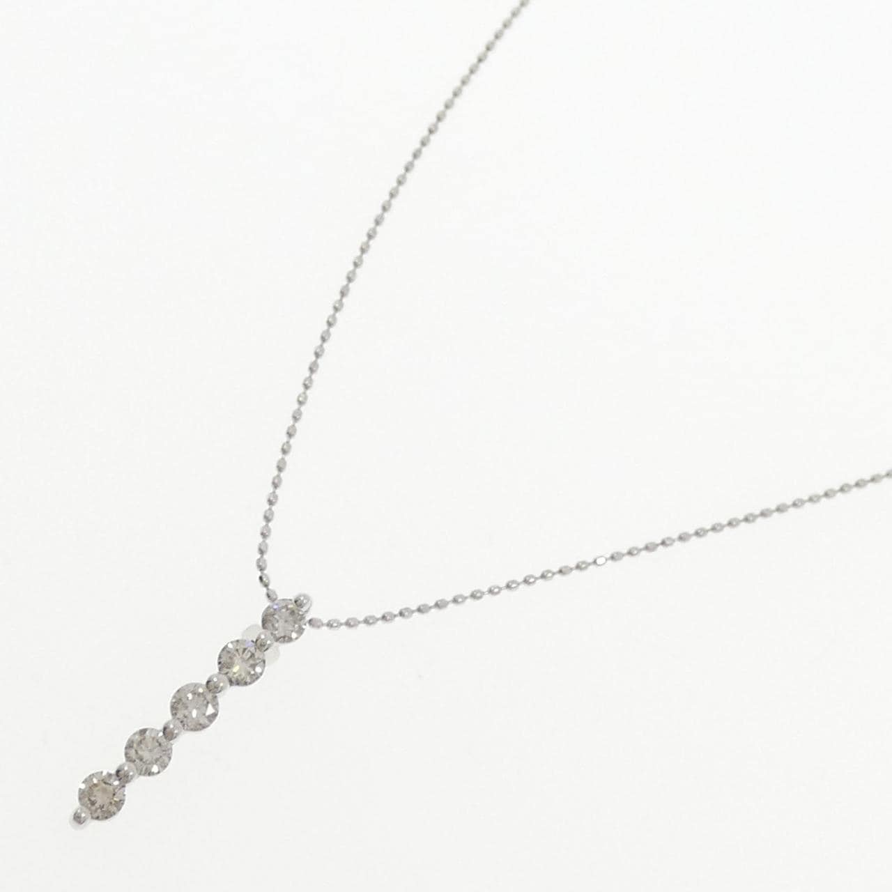 K18WG ダイヤモンド ネックレス 0.56CT