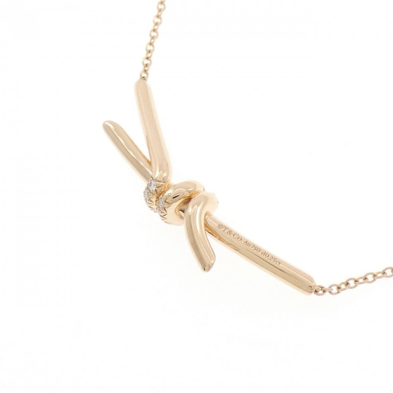 ティファニー ノット ネックレス 0.25CT