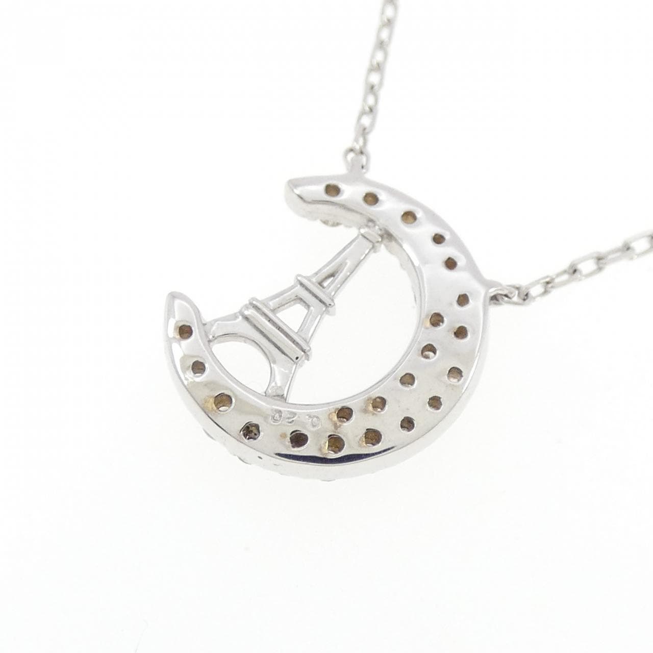 K18WG ダイヤモンド ネックレス 0.20CT