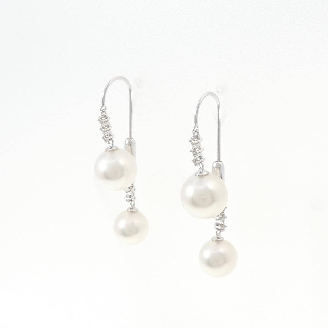 K18WG アコヤパール ピアス