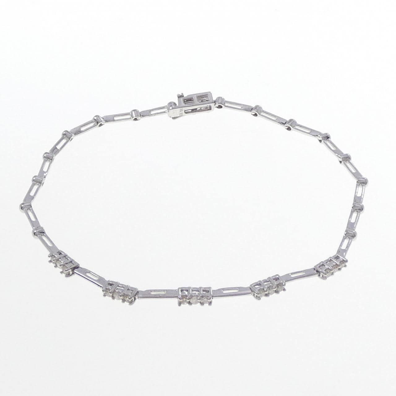 K18WG ダイヤモンド ブレスレット 0.20CT