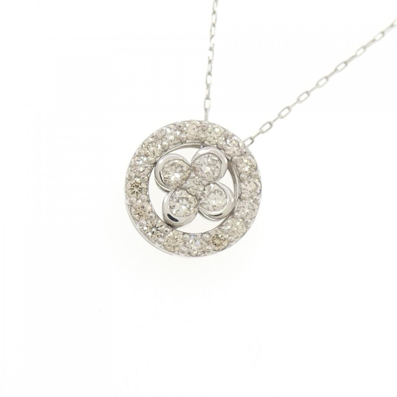 【新品】PT 2WAY フラワー ダイヤモンド ネックレス 0.50CT