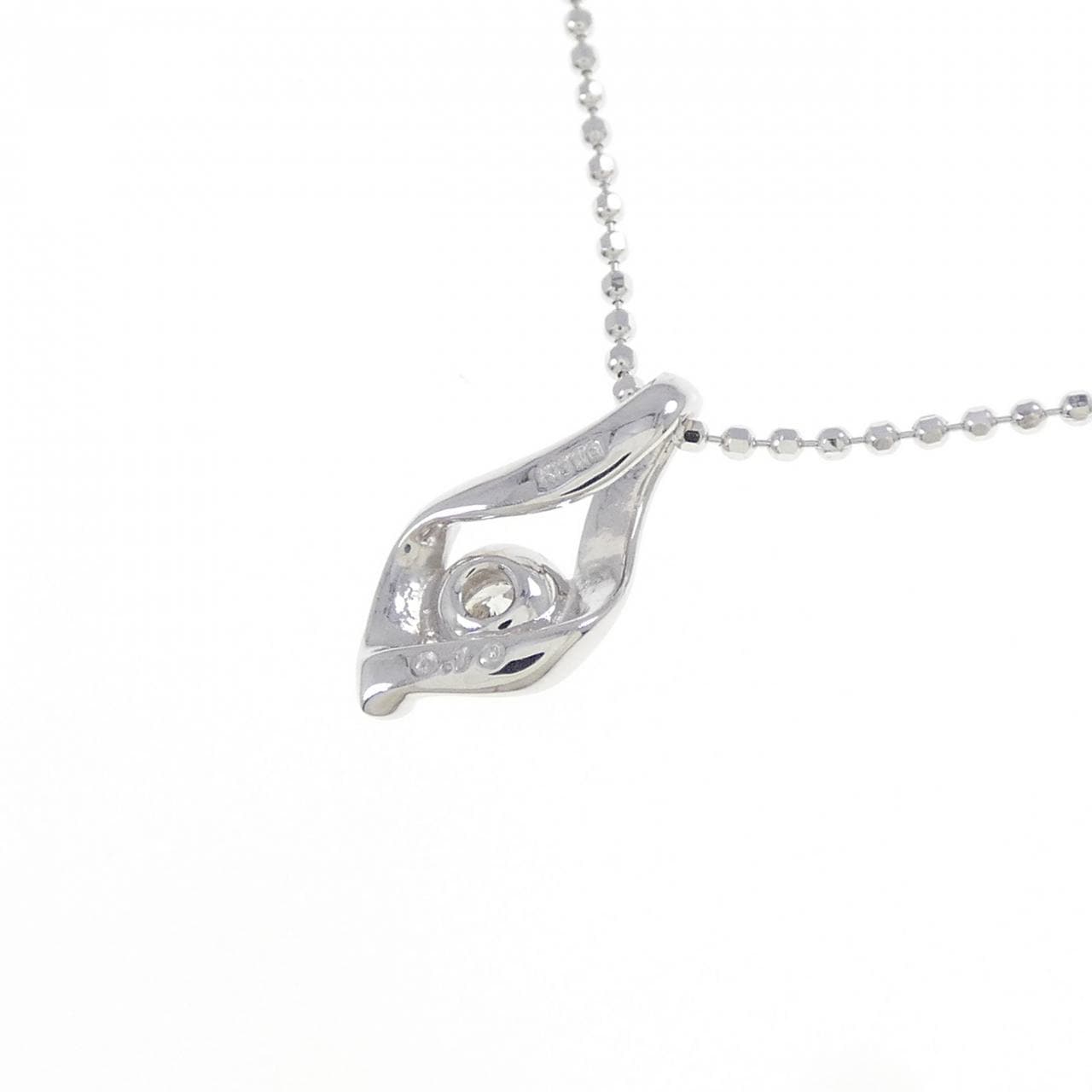 K18WG ダイヤモンド ネックレス 0.10CT