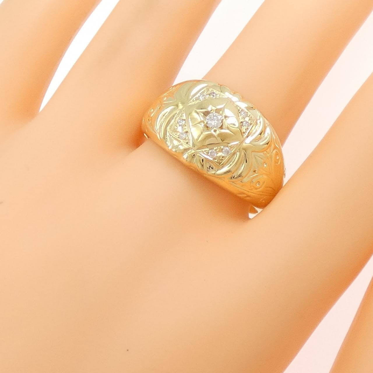 【新品】K18YG ダイヤモンド リング 0.10CT