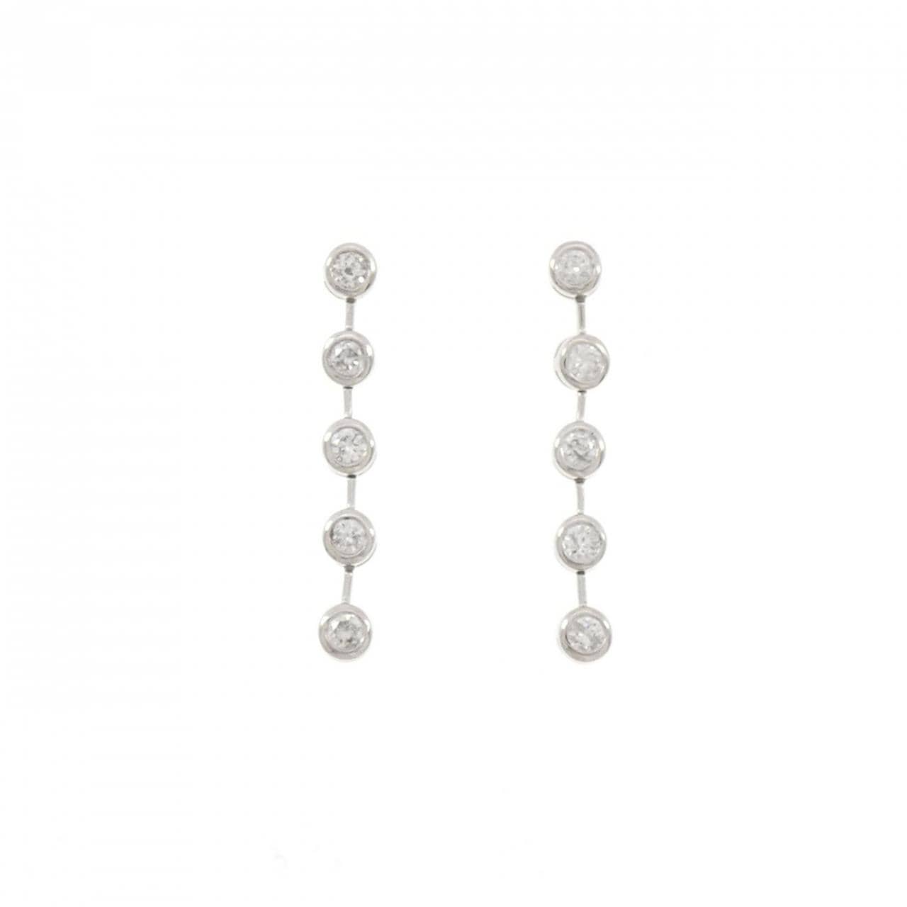 PT900 ダイヤモンド ピアス 0.50CT