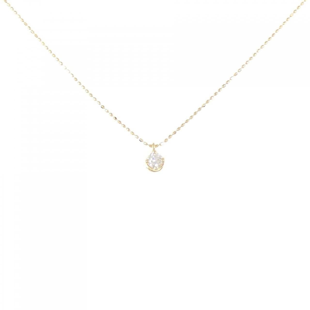 K18YG ソリティア ダイヤモンド ネックレス 0.08CT