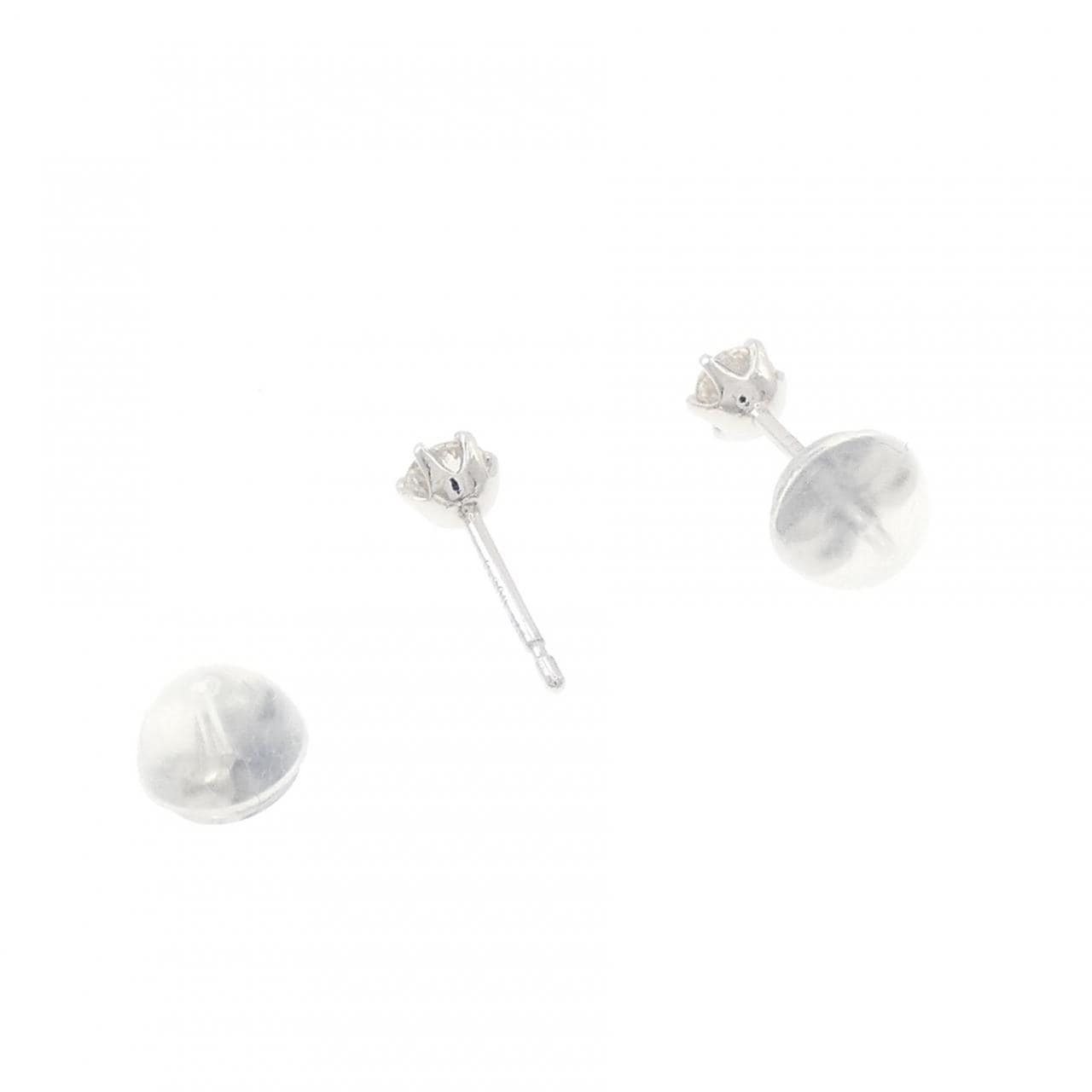 PT900 ソリティア ダイヤモンド ピアス 0.20CT