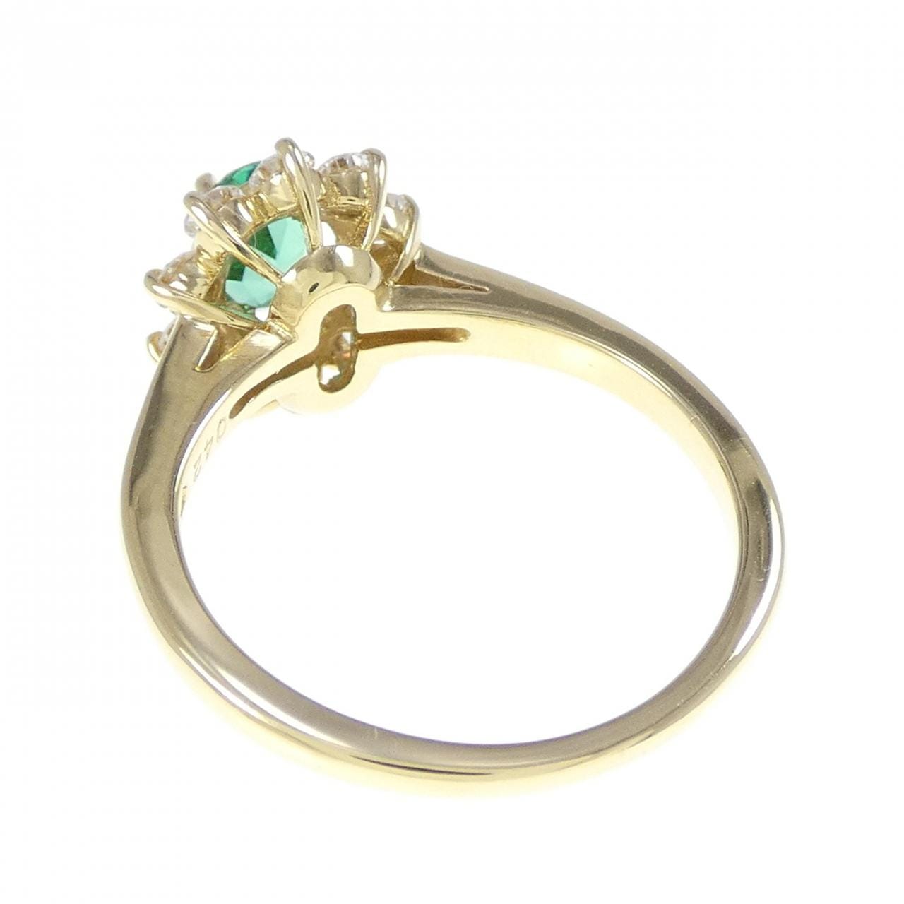 750YG エメラルド リング 0.42CT